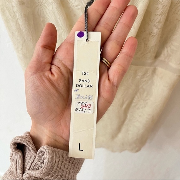 Vintage Larsen New York Lace Y2K Tank Sleeveless Cami Cream Neutral L - Picture 7 of 12